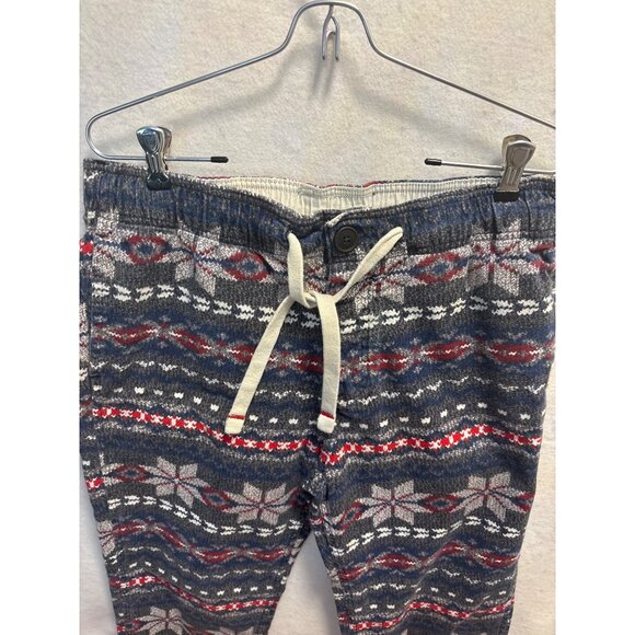 Boys 1892 Fair Isle Jogger Pants With Drawstring Waist & Button Closure M - Picture 2 of 11